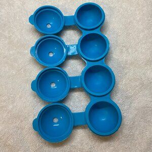 Joie Blue Silicon Sphere Ball Ice Cube Tray Blue Row of 4